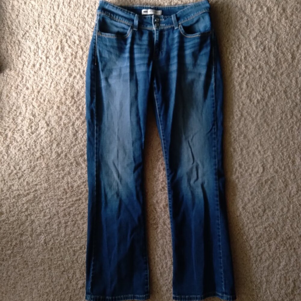 Levi's 529 Curvy Bootcut Blue Medium Wash Denim Jeans W29 L32 Size 8